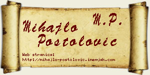 Mihajlo Postolović vizit kartica